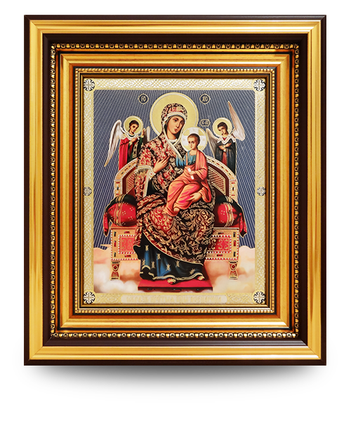 Икона 17 × 20,5 в киоте №3 с багетной вставкой Рустик (3,0 см)